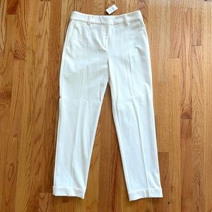 LOFT Pleated Ivory Ankle Length Pant Size 2 NWT